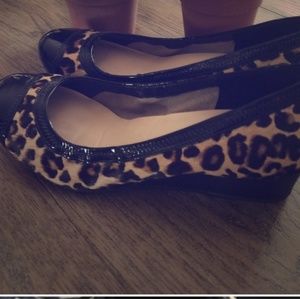 Cole Hann Leopard Print Wedge 7.5